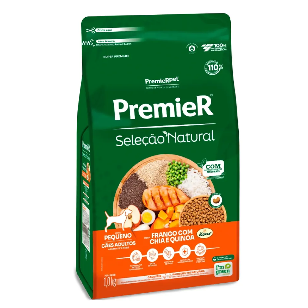 Ração Premier Seleção Natural Cães Adultos Pequeno Porte Frango com Chia e Quinoa — foto 2