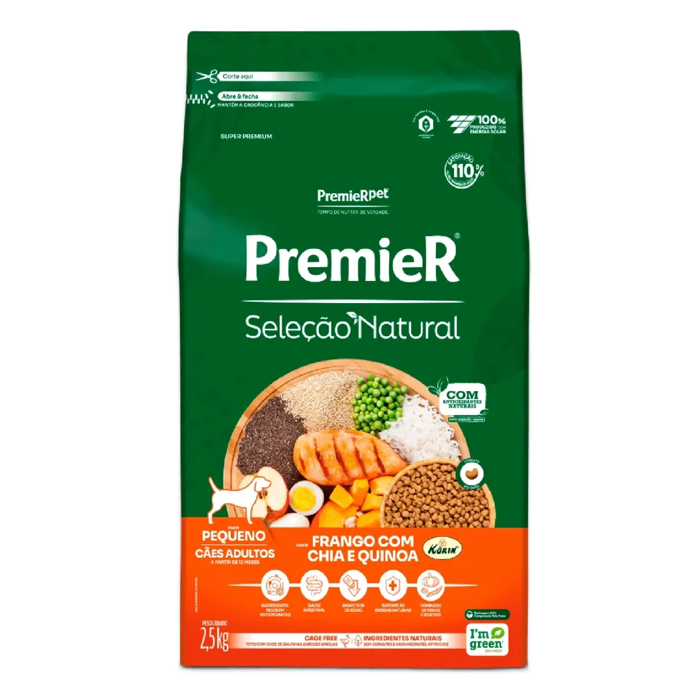 Ração Premier Seleção Natural Cães Adultos Pequeno Porte Frango com Chia e Quinoa — foto 4
