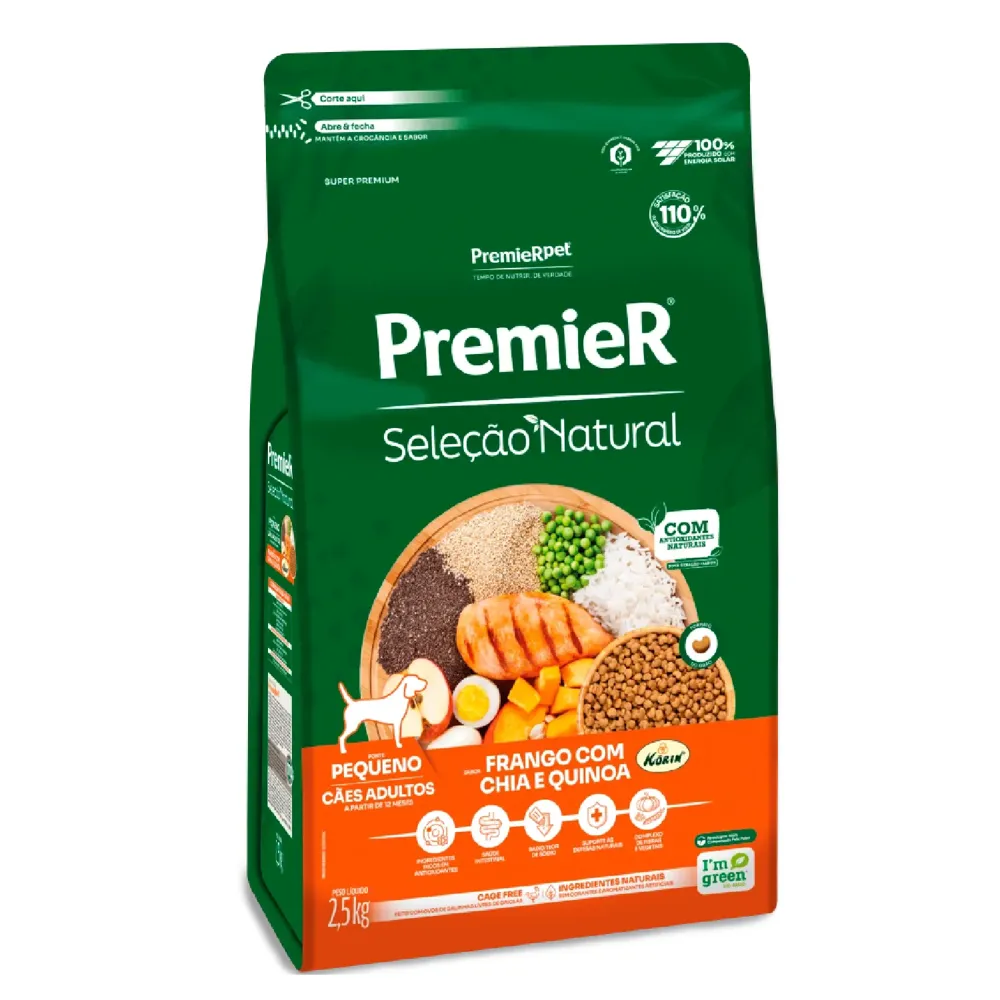 Ração Premier Seleção Natural Cães Adultos Pequeno Porte Frango com Chia e Quinoa — foto 5