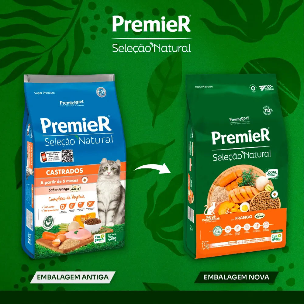 Ração Premier Seleção Natural Gatos Castrados Frango Korin — foto 6