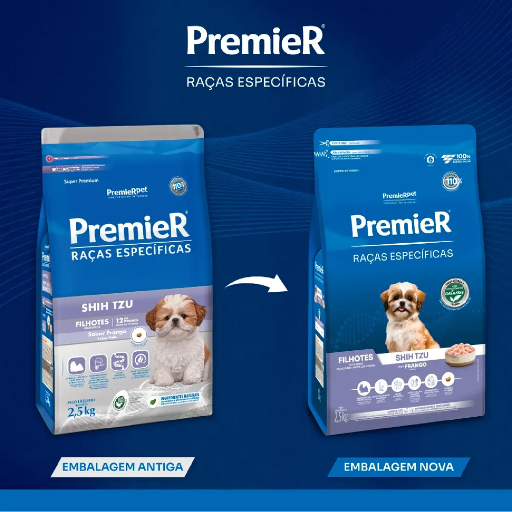 Ração Premier Raças Específicas Cães Filhotes Shih Tzu Frango — foto 3