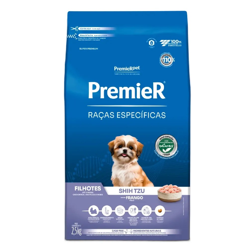 Ração Premier Raças Específicas Cães Filhotes Shih Tzu Frango — foto 4