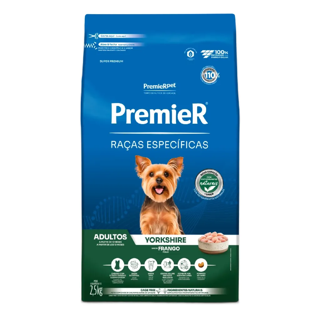 Ração Premier Raças Específicas Cães Adultos Yorkshire Frango — foto 4