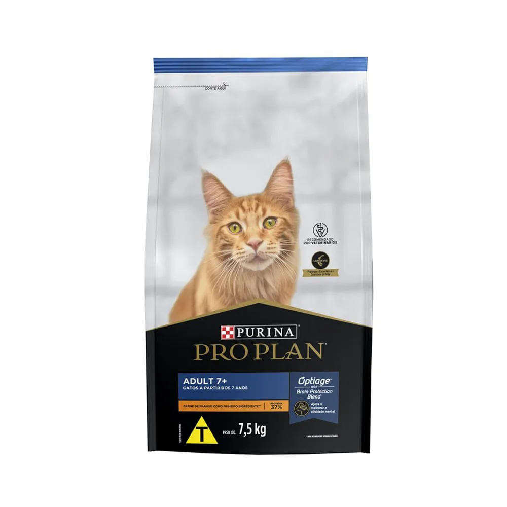 Ração Pro Plan Gatos Adultos 7+ Frango — foto 2