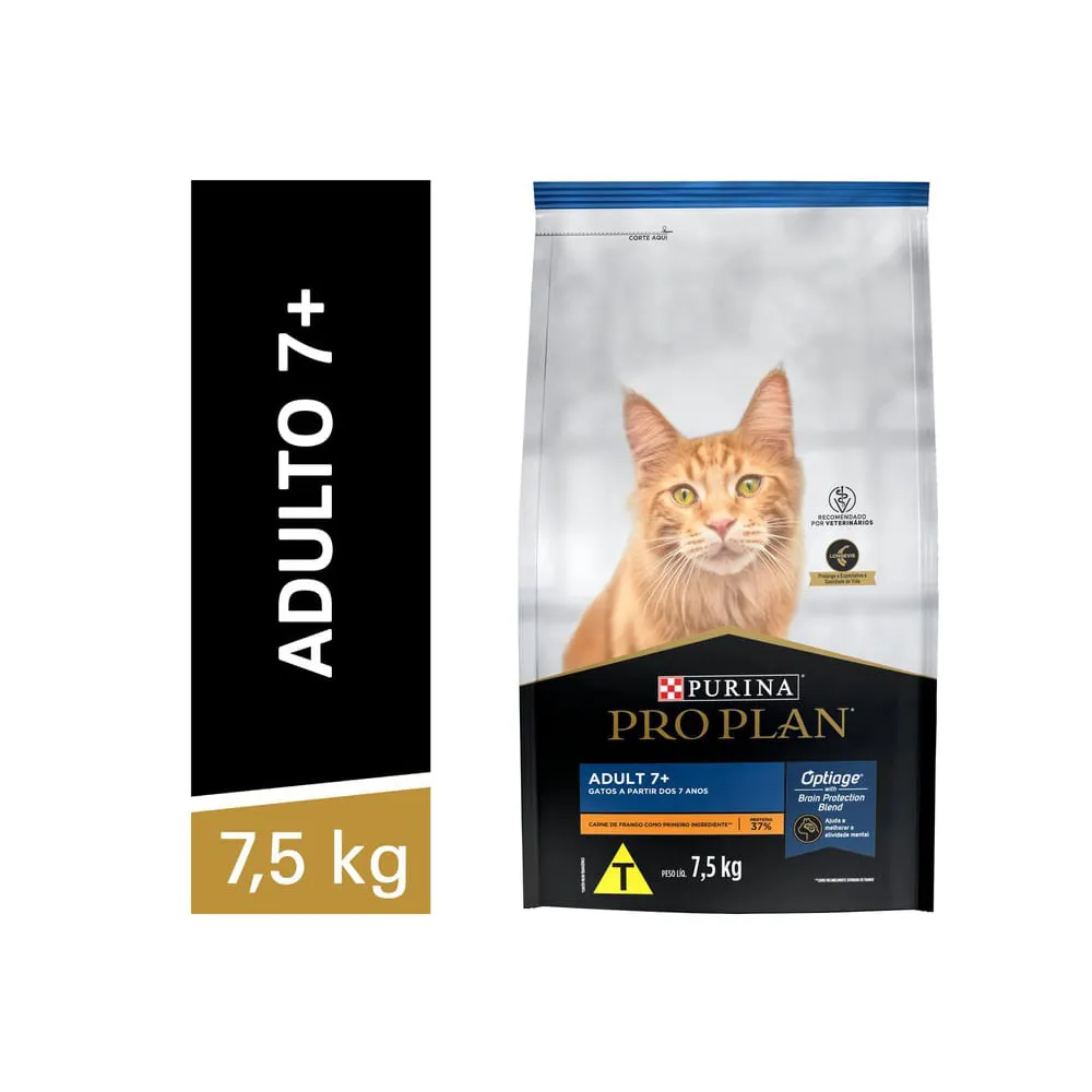 Ração Pro Plan Gatos Adultos 7+ Frango — foto 3