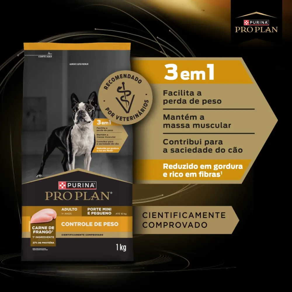 Ração Pro Plan Controle de Peso Cães Adultos Mini e Pequeno Frango — foto 6