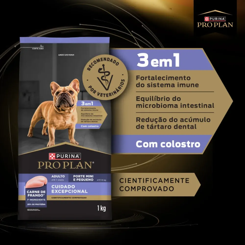 Ração Pro Plan Cuidado Excepcional Cães Adultos Mini e Pequeno Frango — foto 6