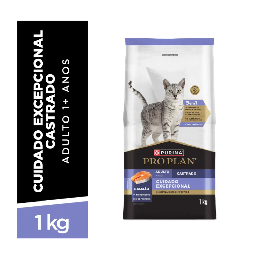 Ração Pro Plan Cuidado Excepcional Gatos Castrados Salmão — foto 3