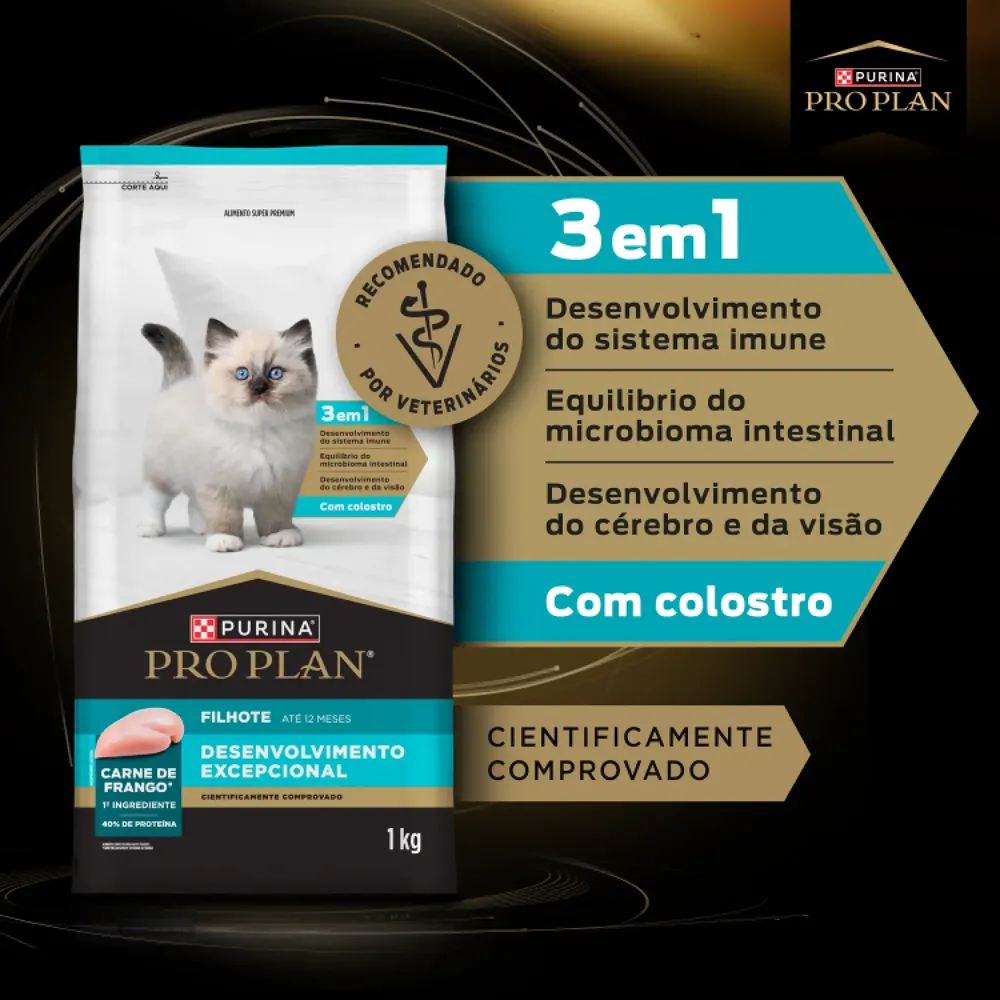 Ração Pro Plan Desenvolvimento Excepcional Gatos Filhotes Frango — foto 5