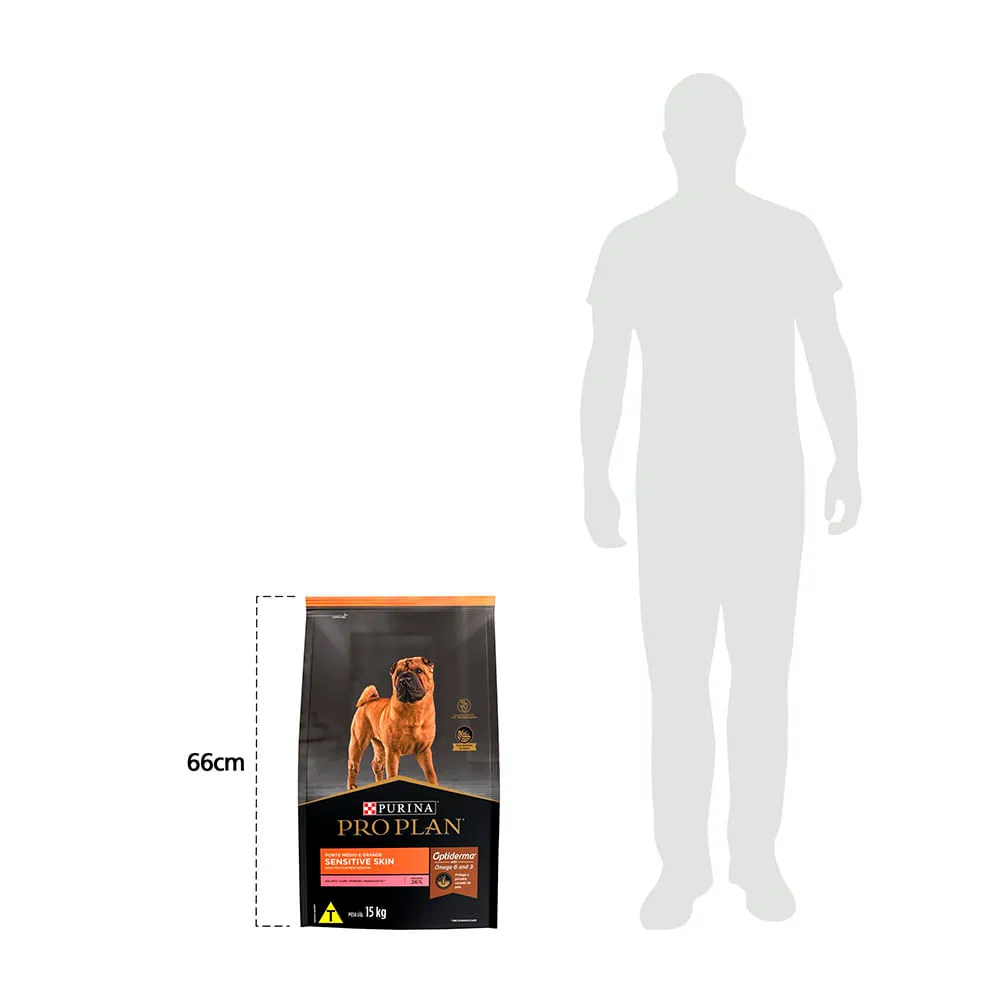 Ração Pro Plan Cães Adultos Médios e Grandes Sensitive Skin Salmão — foto 3