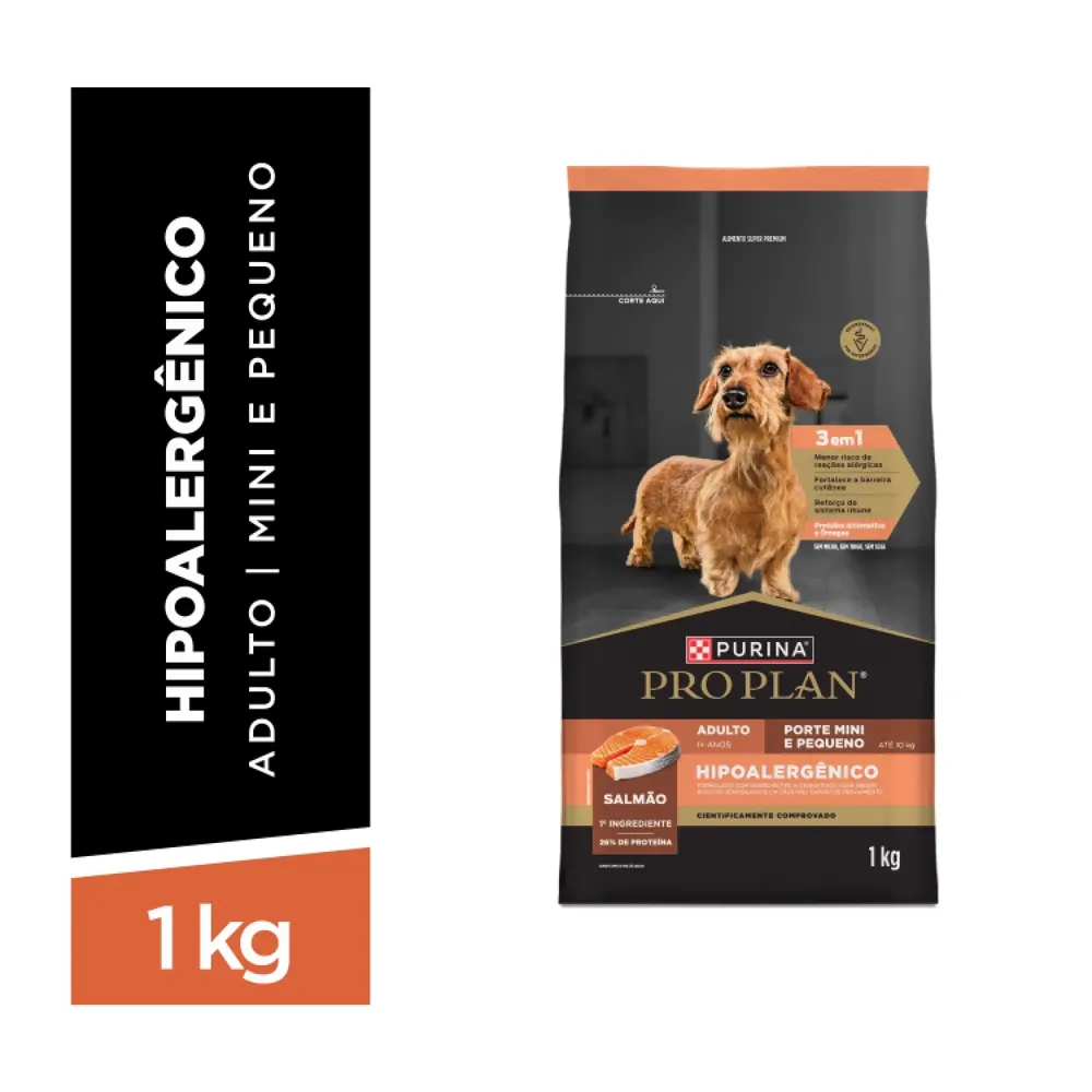 Ração Pro Plan Hipoalergênico Cães Adultos Mini e Pequeno Salmão — foto 3