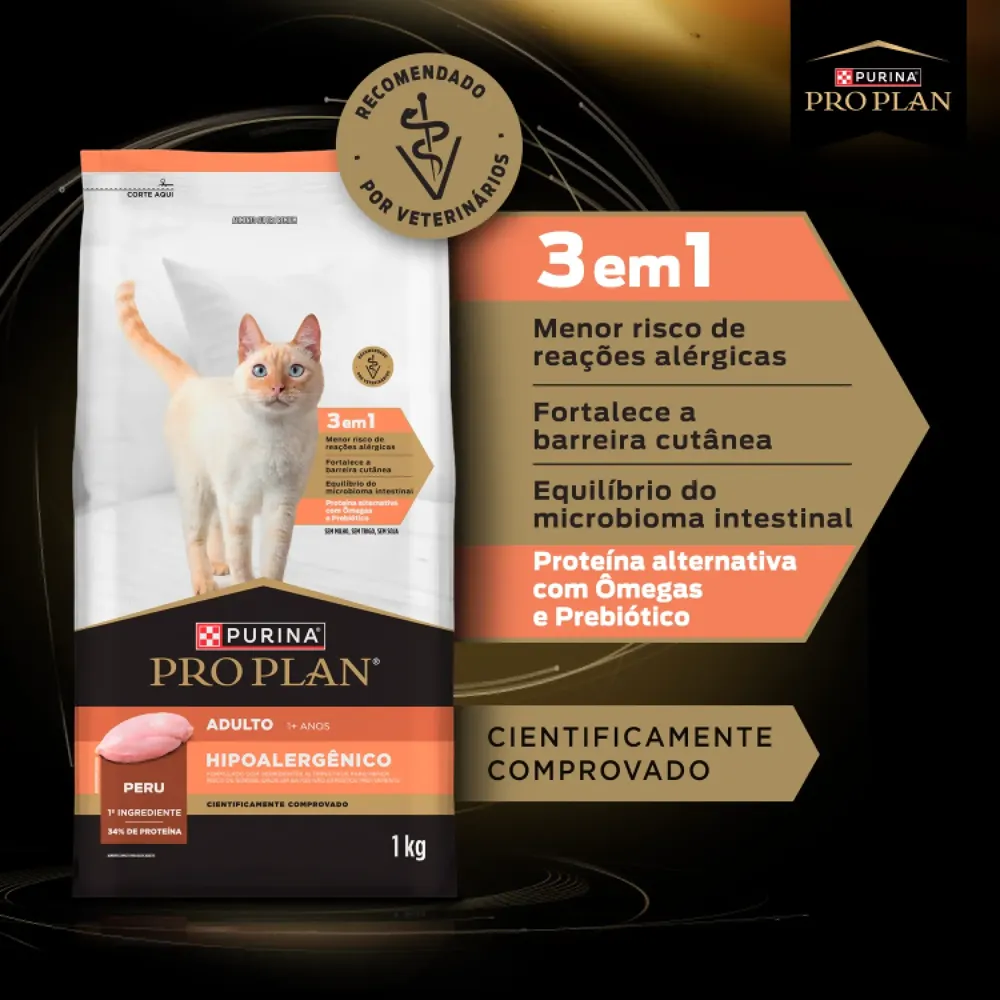 Ração Pro Plan Hipoalergênico Gatos Adultos Peru — foto 4