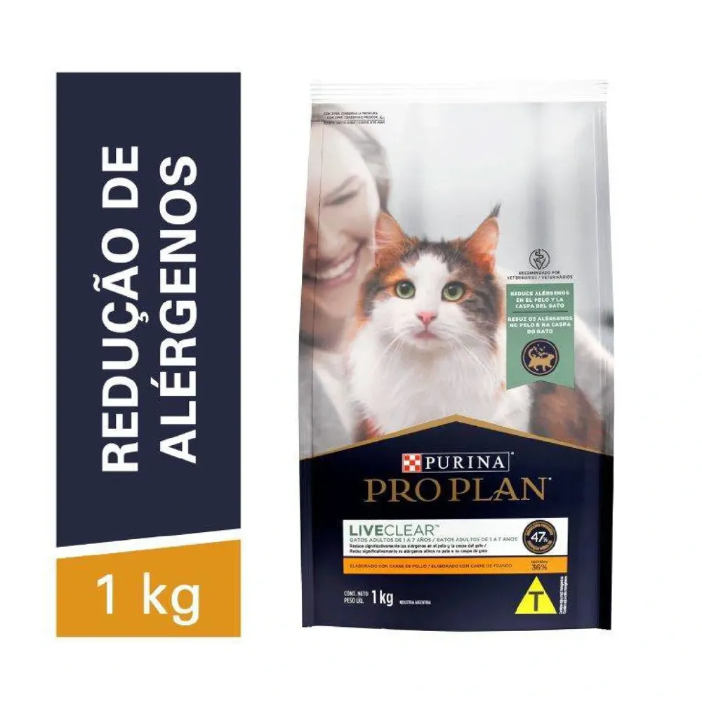 Ração Redução Alérgenos Pro Plan Live Clear Gatos Adultos — foto 2