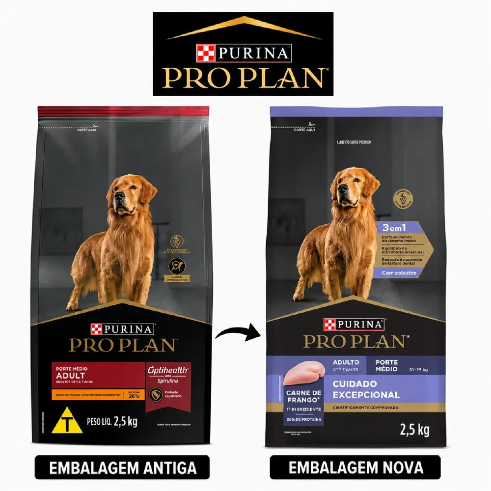 Ração Pro Plan Longevidade Excepcional Cães Sênior 7+ Médio e Grande Frango — foto 4