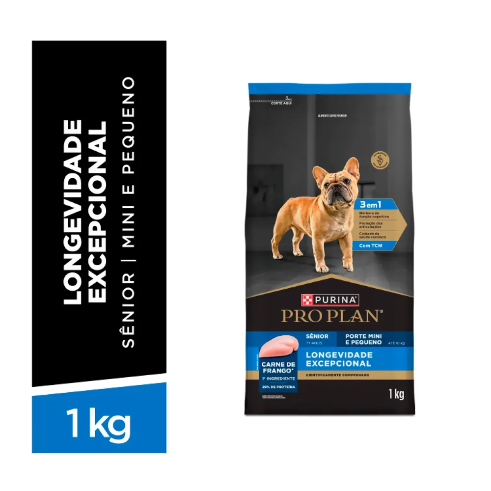 Ração Pro Plan Longevidade Excepcional Cães Sênior 7+ Mini e Pequeno Frango — foto 4