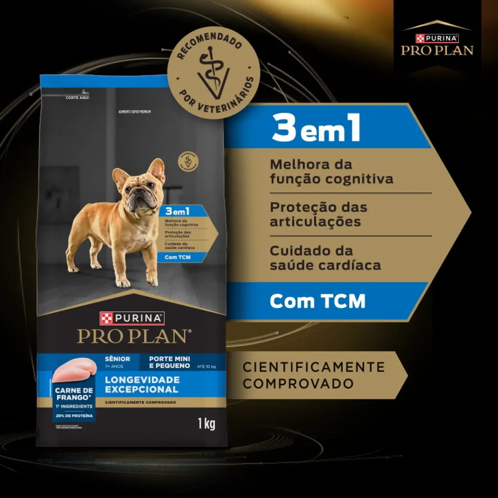 Ração Pro Plan Longevidade Excepcional Cães Sênior 7+ Mini e Pequeno Frango — foto 5