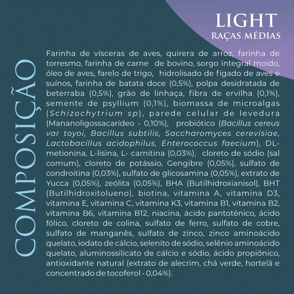 Ração Qualiday Pro Life Light Cães Adultos Raças Médias e Grandes Frango, Batata Doce e Gengibre — foto 5