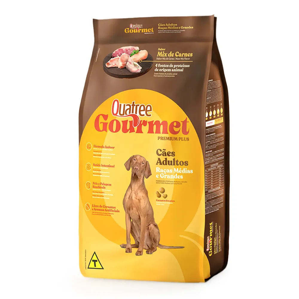 Ração Quatree Gourmet Cães Adultos Raças Médias e Grandes