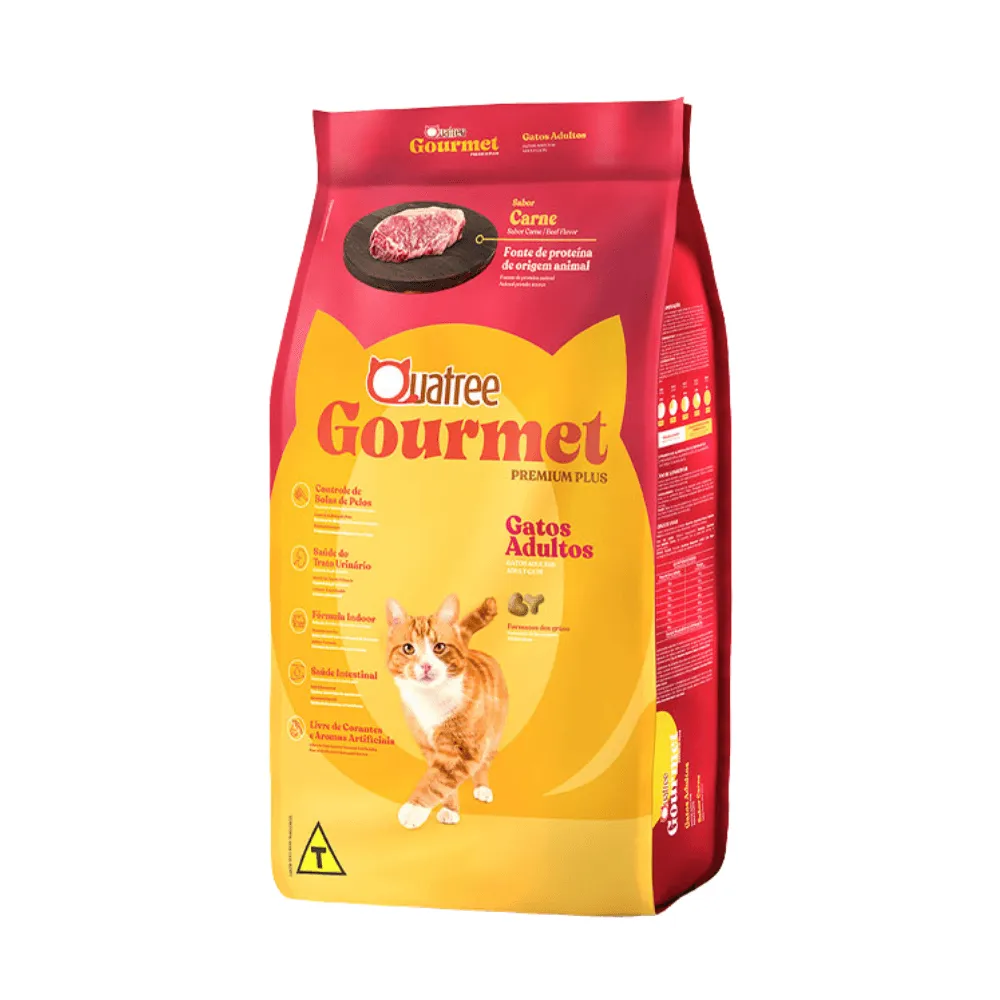 Ração Quatree Gourmet Carne para Gatos Adultos — foto 3