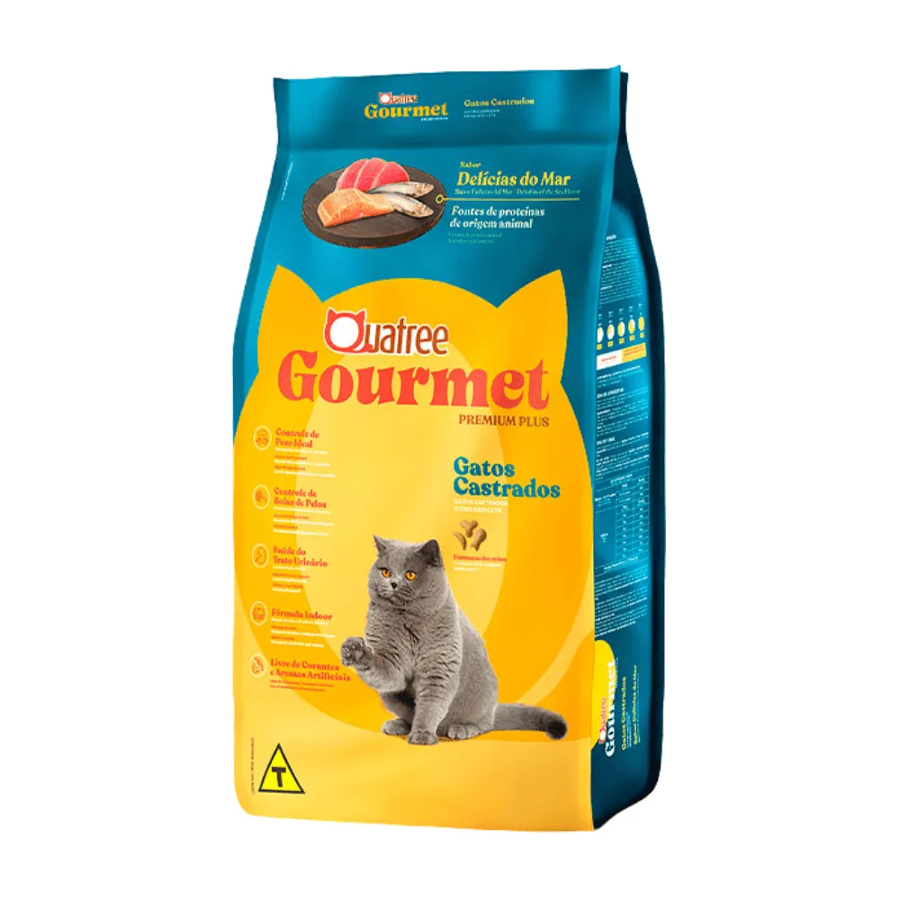 Ração Quatree Gourmet Delícias do Mar para Gatos Adultos Castrados — foto 2