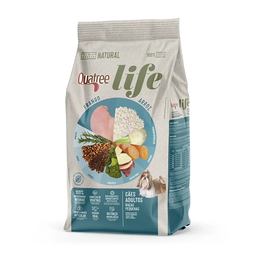 Ração Quatree Life Cães Adultos Raças Pequenas Frango