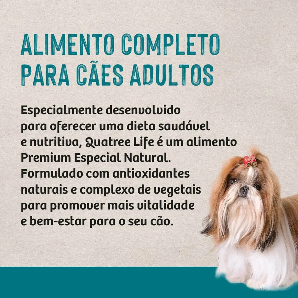 Ração Quatree Life Cães Adultos Raças Pequenas Frango — foto 5