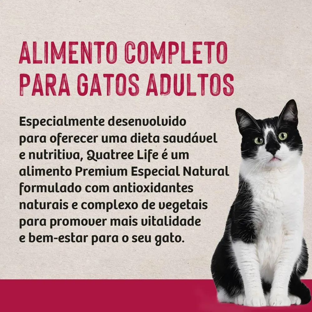 Ração Quatree Life Gatos Adultos — foto 5