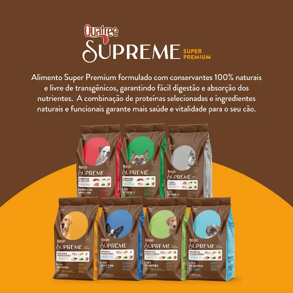 Ração Quatree Supreme Cães Adultos Raças Médias e Grandes — foto 5