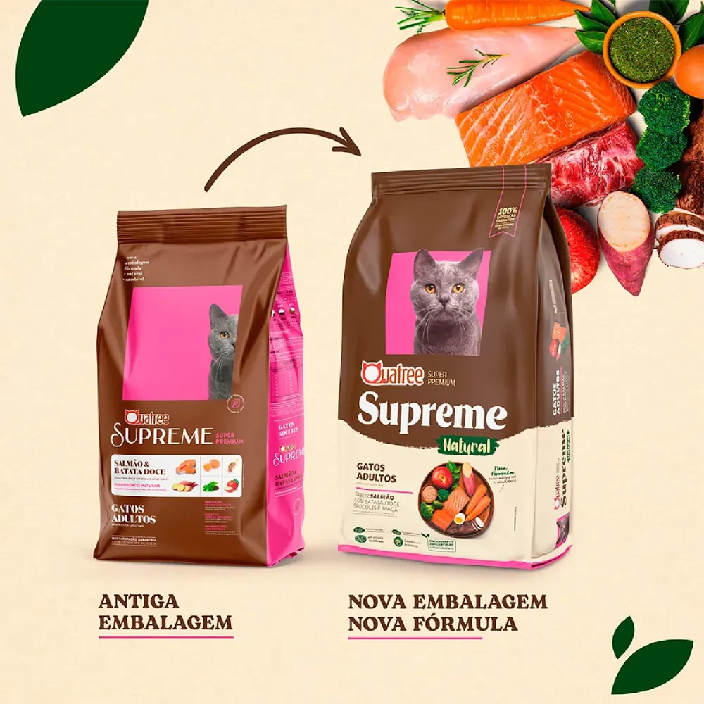 Ração Quatree Supreme Gatos Adultos Salmão — foto 3