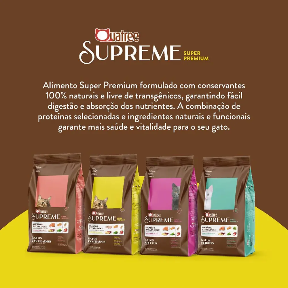 Ração Quatree Supreme Gatos Castrados Frango e Batata-Doce — foto 5