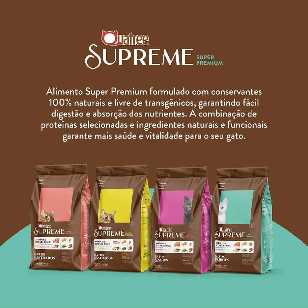 Ração Quatree Supreme Gatos Filhotes Salmão e Batata-doce — foto 5
