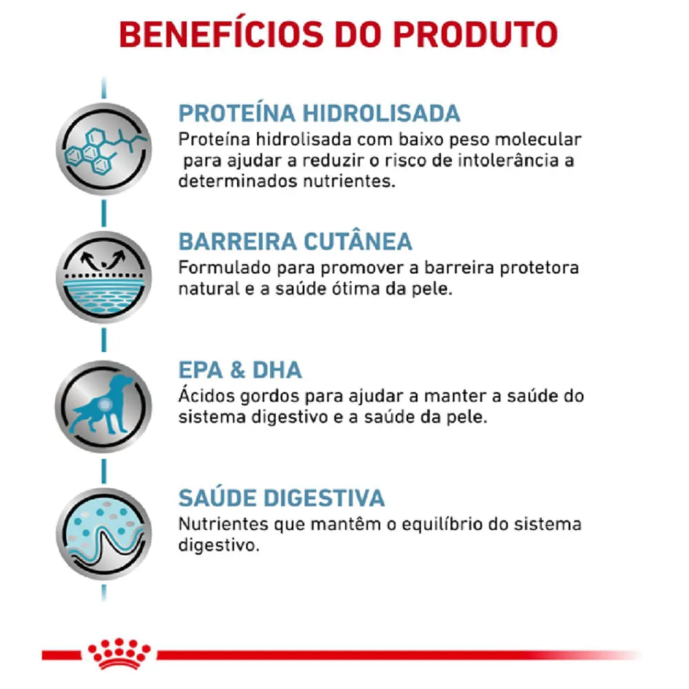 Ração Royal Canin Veterinary Diet Hypoallergenic para Cães Adultos com Sensibilidades Alimentares — foto 2