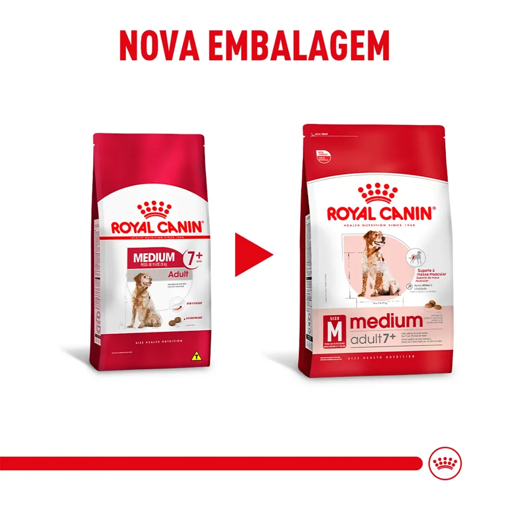 Ração Royal Canin Medium Adult para Cães Adultos de Porte Médio 7+ — foto 2