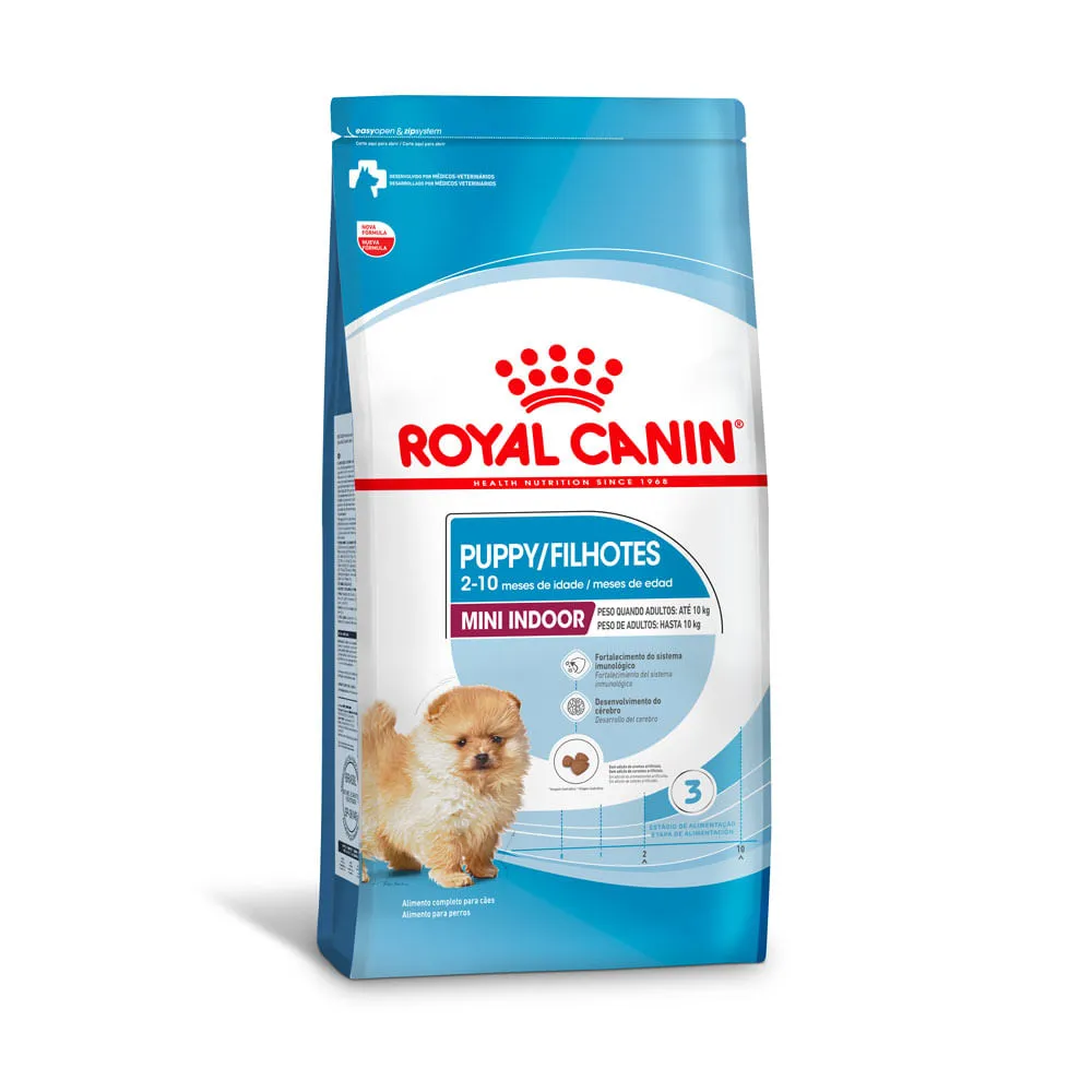 Ração Royal Canin Mini Indoor Cães Filhotes
