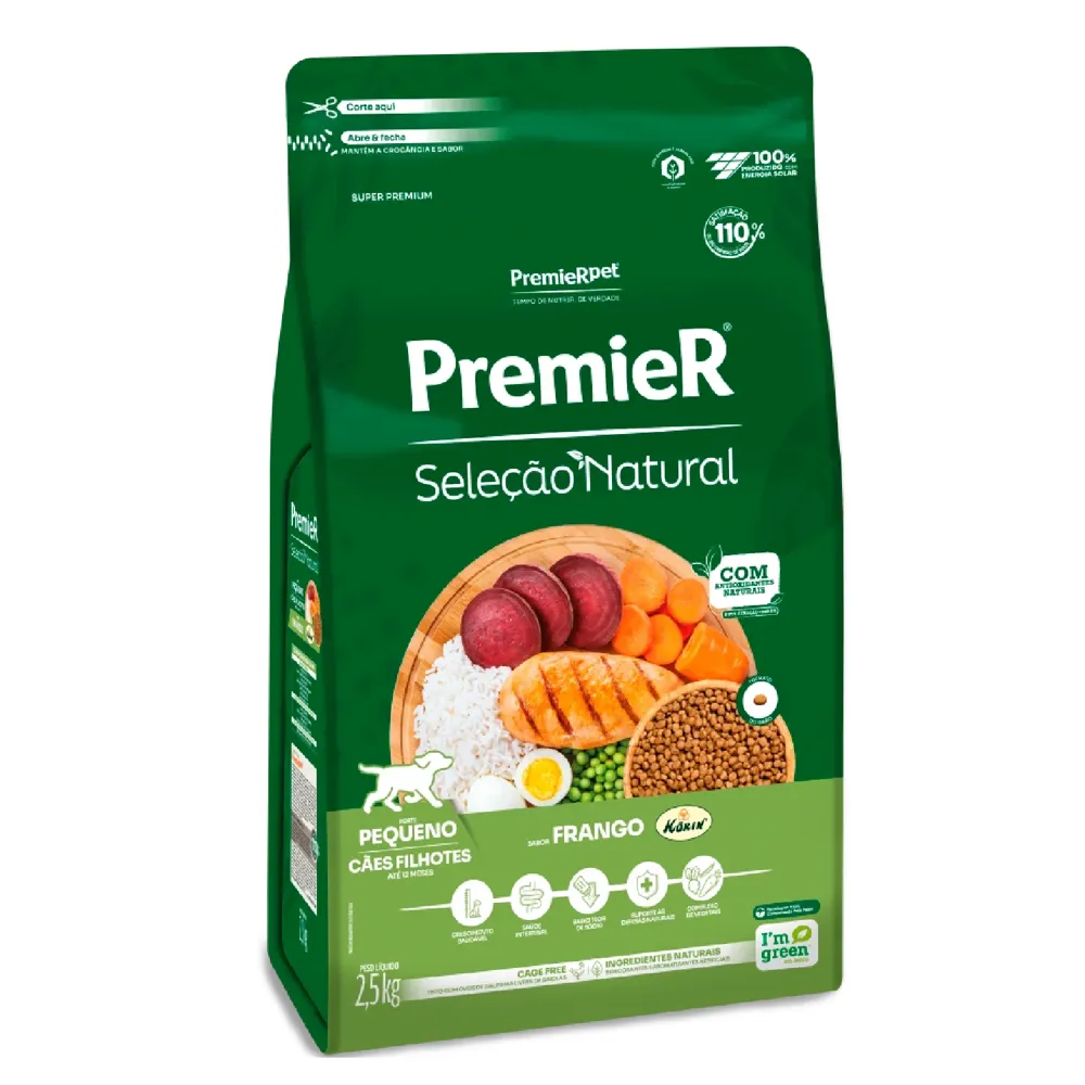 Ração Premier Seleção Natural Cães Filhotes Raças Pequenas Frango — foto 5