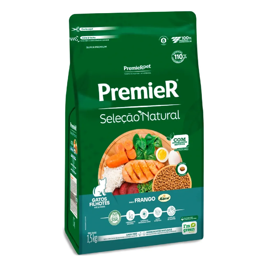 Ração Premier Seleção Natural Gatos Filhotes Frango — foto 2