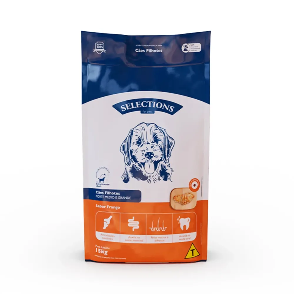 Ração Selections for Pets Cães Filhotes Médio e Grande Frango — foto 2