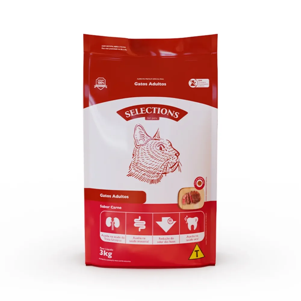 Ração Selections for Pets Gatos Adultos Carne — foto 2