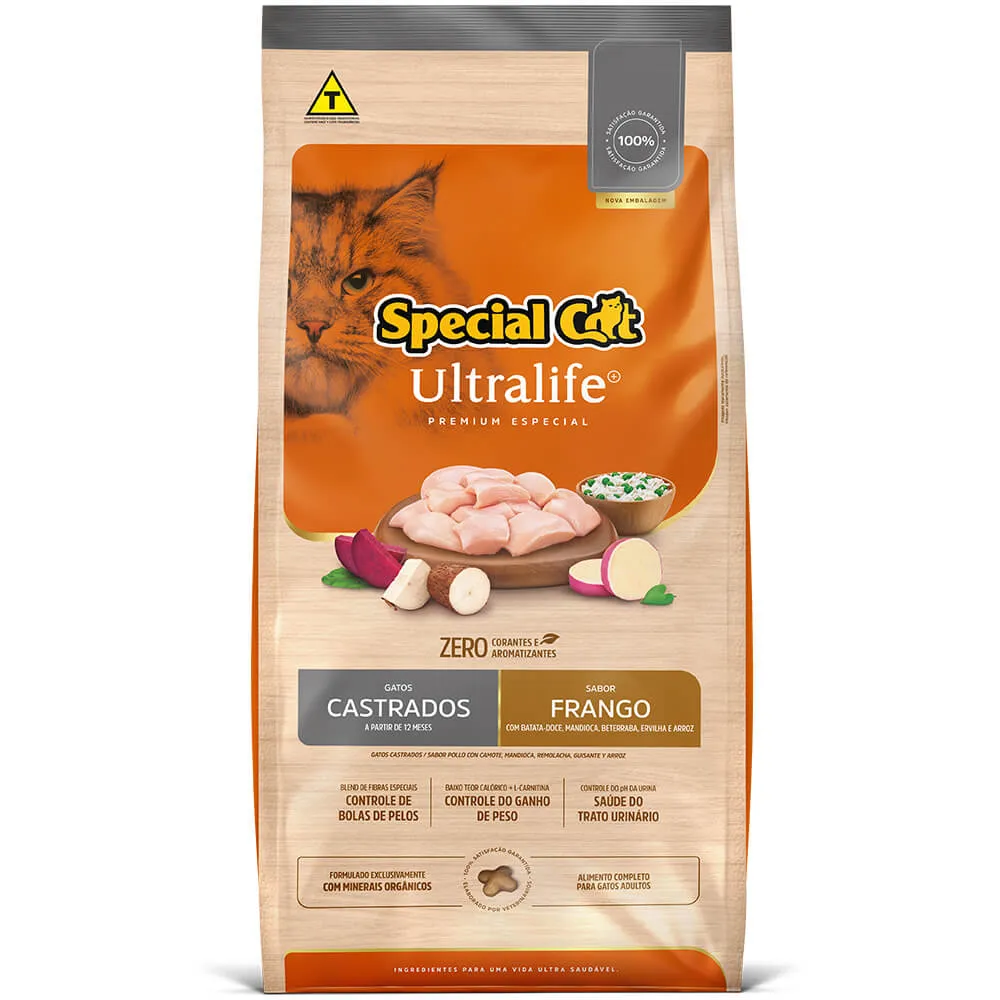 Ração Special Cat Ultralife Gatos Castrados Frango — foto 2