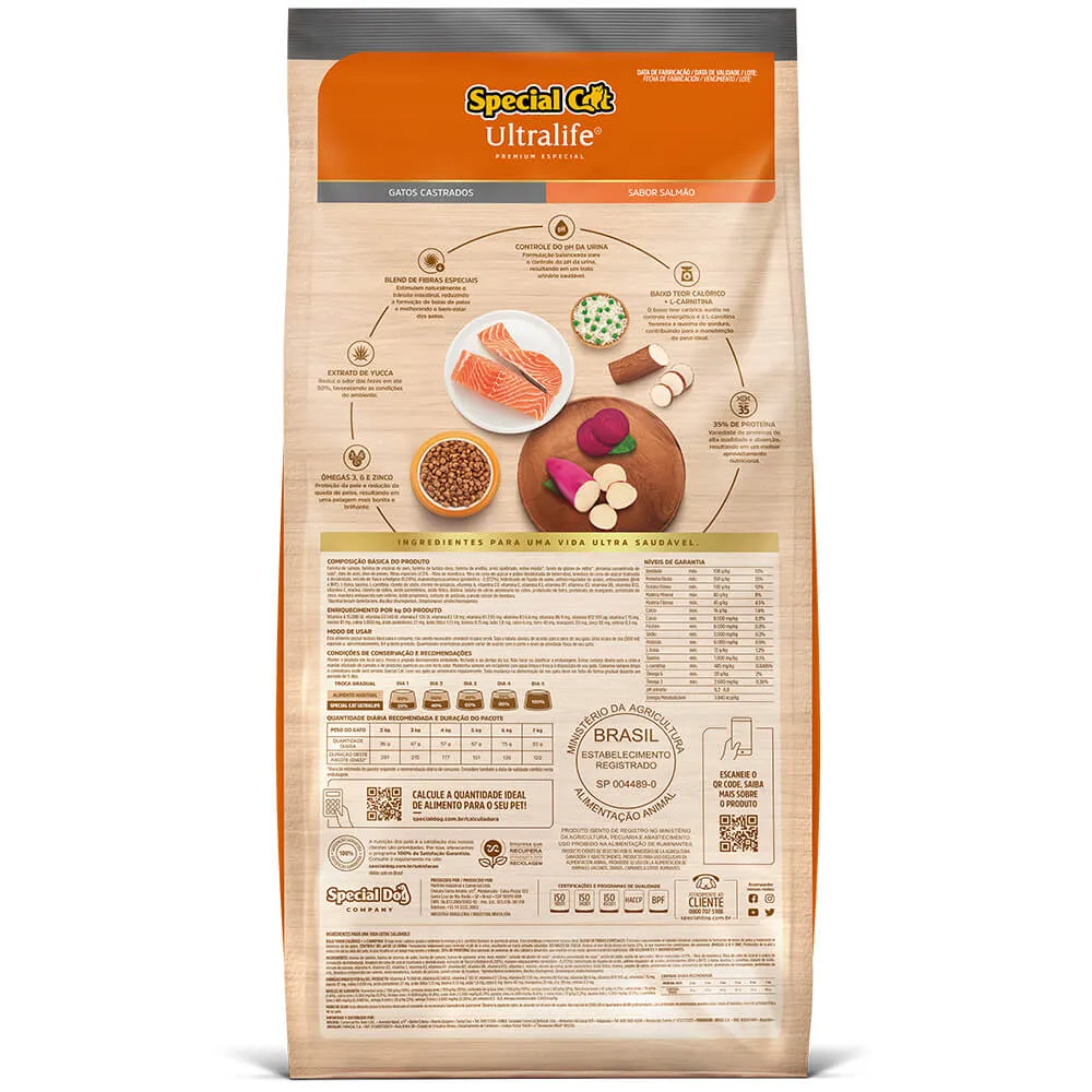 Ração Special Cat Ultralife Gatos Castrados Salmão — foto 3