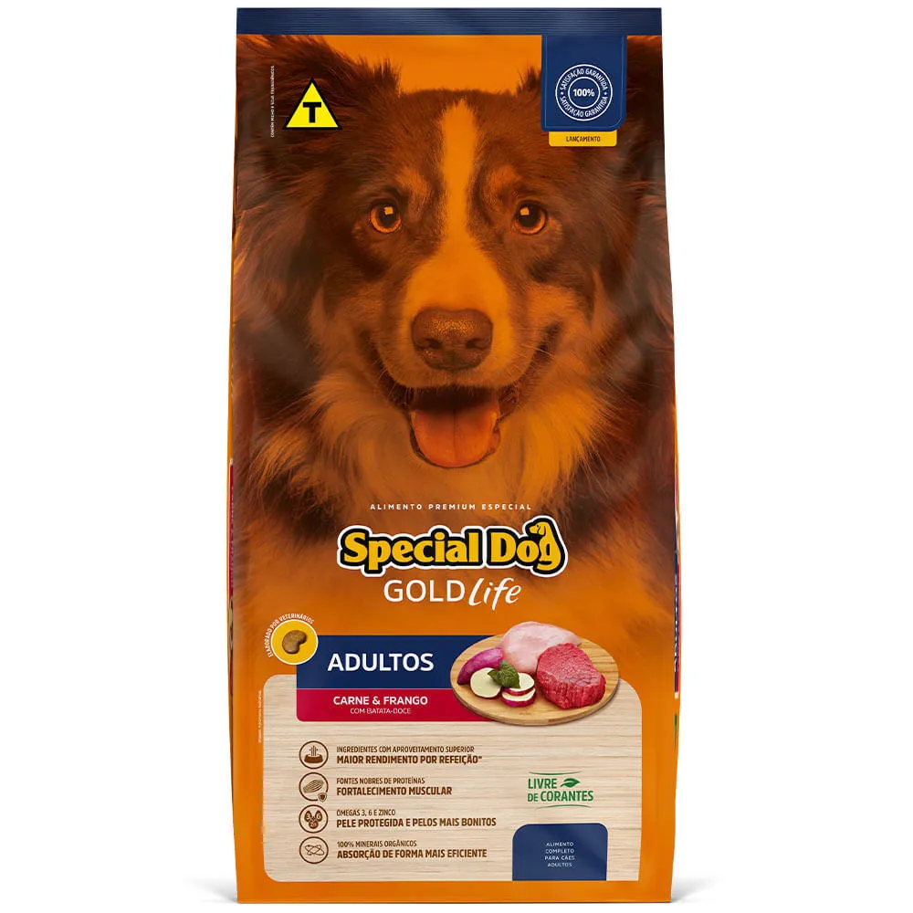 Ração Special Dog Gold Life Cães Adultos Carne Frango e Batata-Doce — foto 2