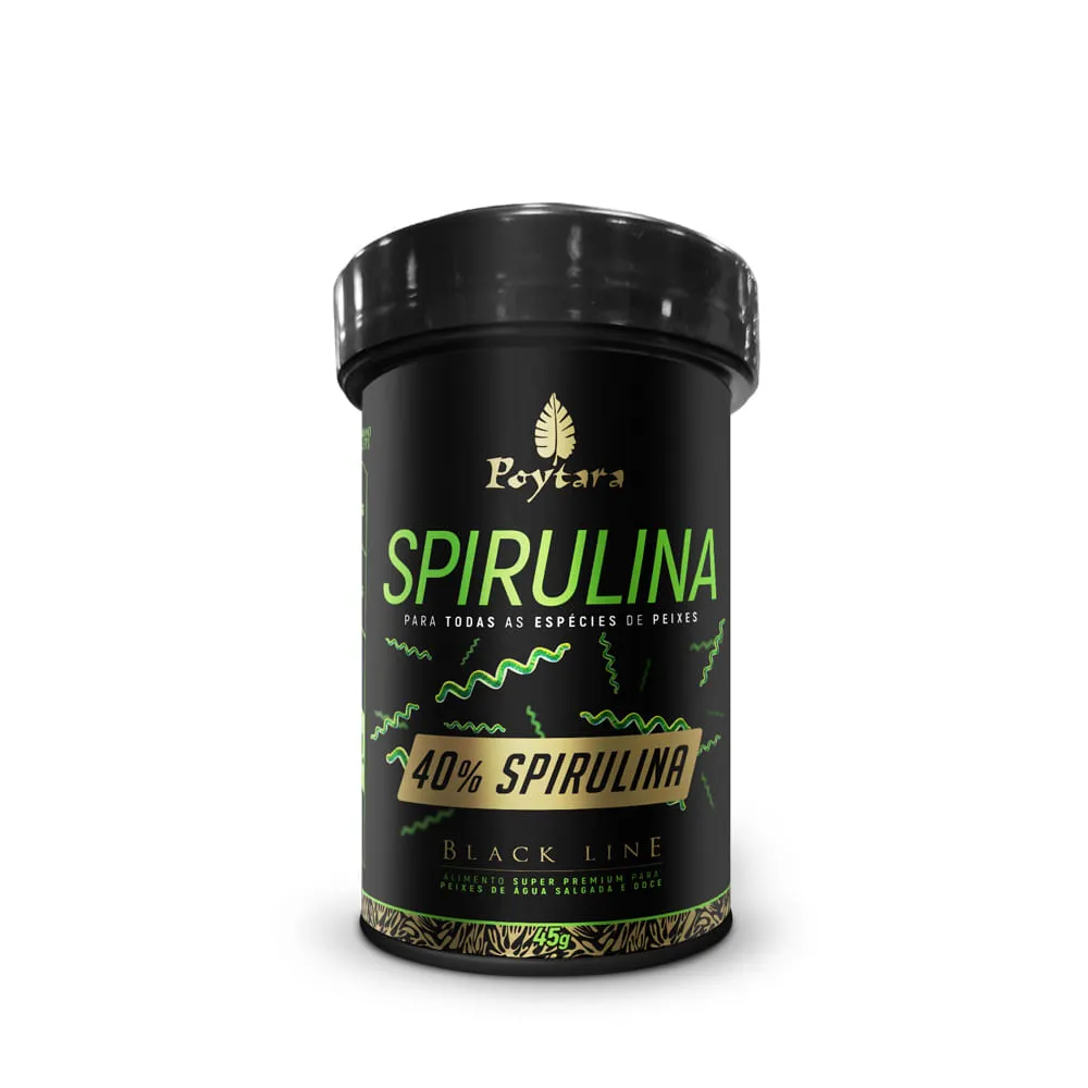 Ração Spirulina 40% Black Line Poytara