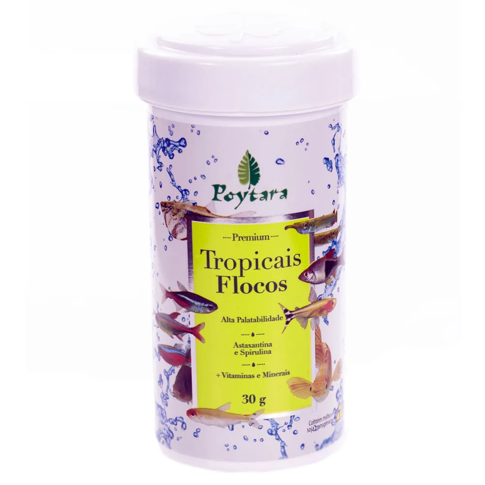 Ração Tropicais Flocos Poytara — foto 3