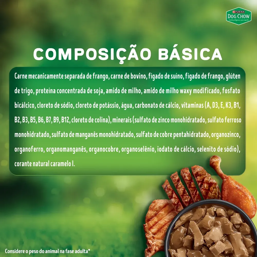 Ração Úmida Dog Chow Cães Adultos Alta Proteína Carne Porco e Frango — foto 5