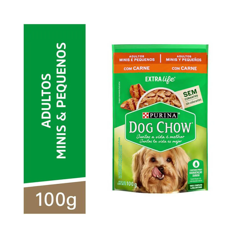 Ração Úmida Dog Chow Cães Adultos Mini e Pequenos Carne — foto 2