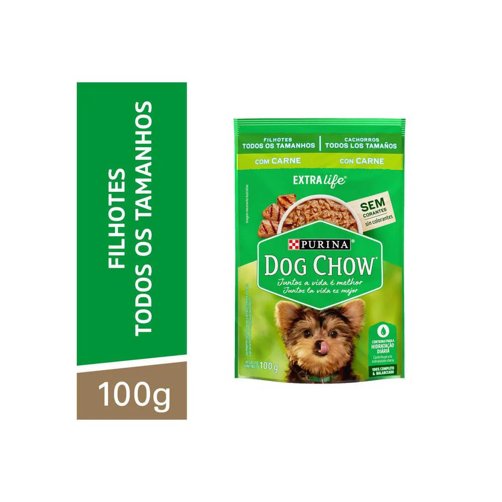 Ração Úmida Dog Chow Cães Filhotes Carne — foto 2