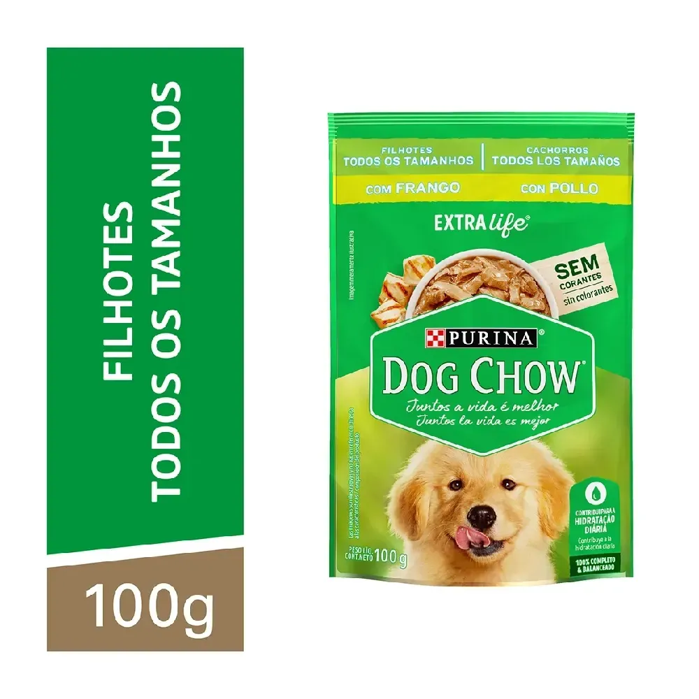 Ração Úmida Dog Chow Cães Filhotes Frango — foto 2