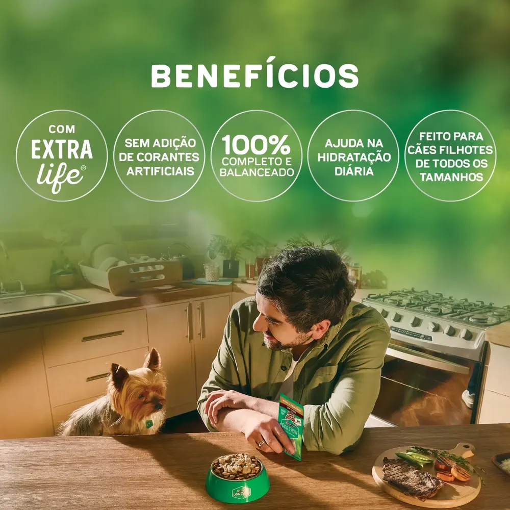 Ração Úmida Dog Chow Cães Filhotes Ótimo Começo Papinha Carne — foto 4