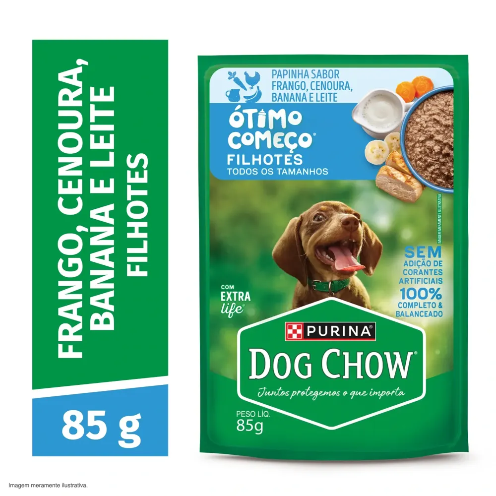 Ração Úmida Dog Chow Cães Filhotes Ótimo Começo Papinha Frango — foto 3