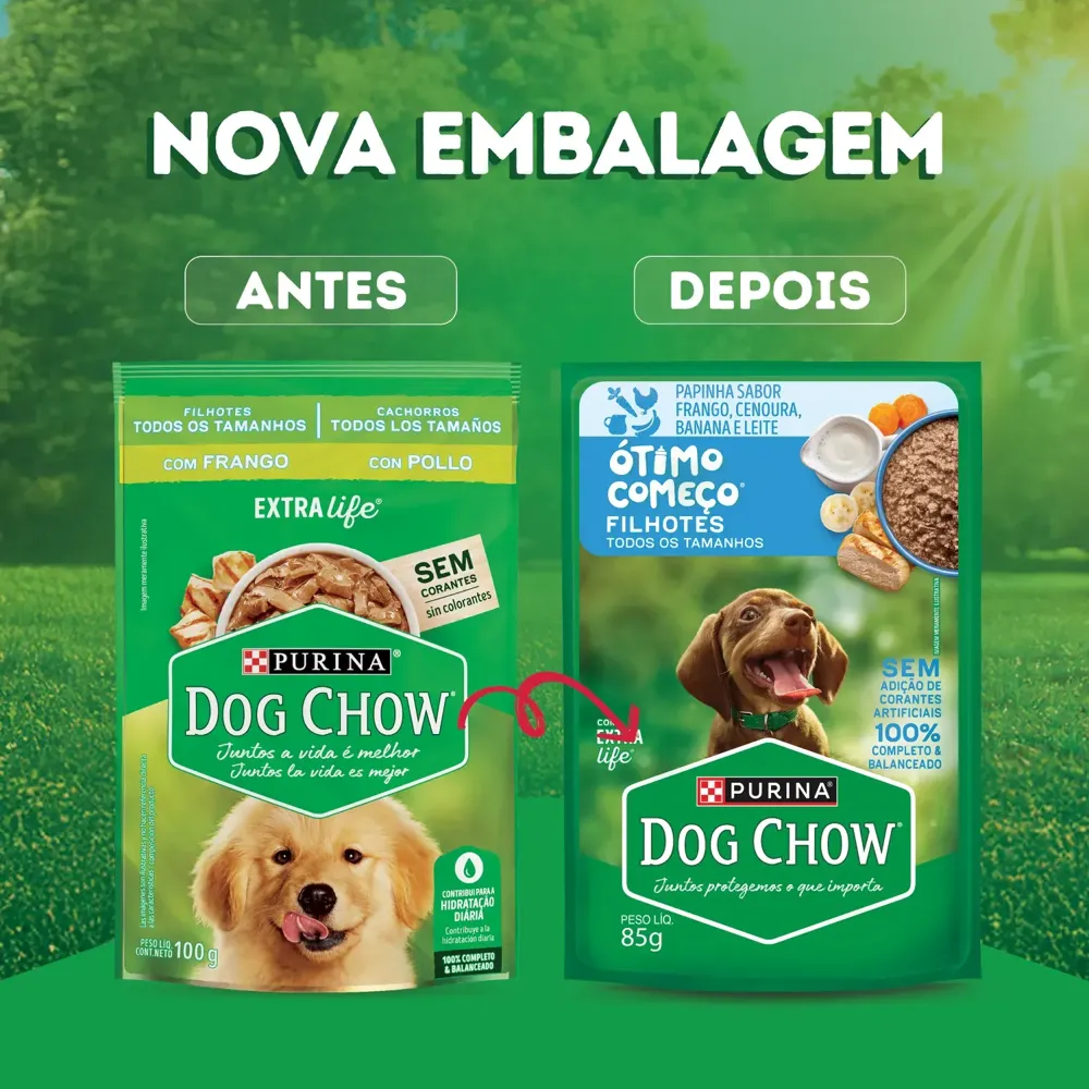 Ração Úmida Dog Chow Cães Filhotes Ótimo Começo Papinha Frango — foto 4